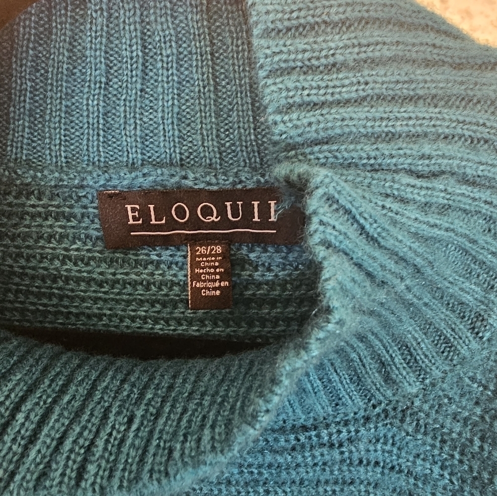 NWT Eloquii 26/28 Bishop Sleeve Drop Shoulder Sweater - Picture 3 of 10